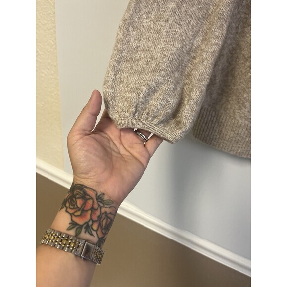 American Eagle Cozy Beige Oversized Cowl Neck Sweater Womens Small Cotton blend - Picture 6 of 8